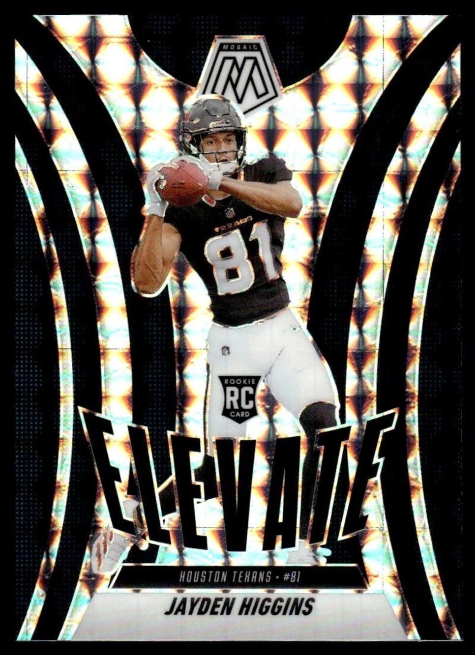 2025 Panini Mosaic Elevate Jayden Higgins RC Houston Texans #9 Prizm
